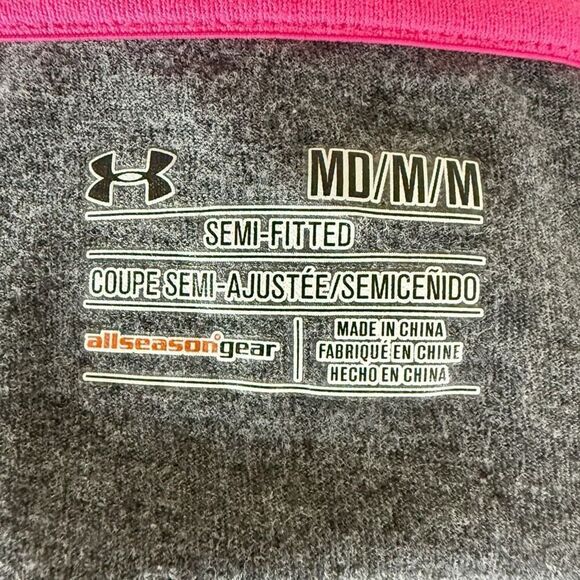 One Woman Army Breast Cancer Fighter Long Sleeve Grey Crewneck Tee | Medium - Picture 3 of 3